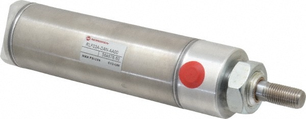 Norgren RP150X3.000-DAN Double Acting Rodless Air Cylinder: 1-1/2" Bore, 3" Stroke, 250 psi Max, 1/8 NPTF Port, Double End Mount Image