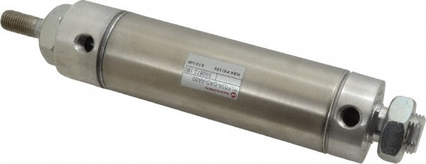 Double Acting Rodless Air Cylinder: 1-1/2" Bore, 3" Stroke, 250 psi Max, 1/8 NPTF Port, Double End Mount