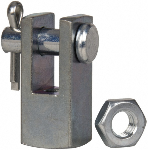 Air Cylinder Piston Rod Clevis: 3/4" Bore, Use with Norgren Nonrepairable Air Cylinders