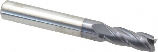 Right Hand Cut 2 Flute Carbide End Mill TiAlN Single Center Cutting 3//4 Shank Diameter 4