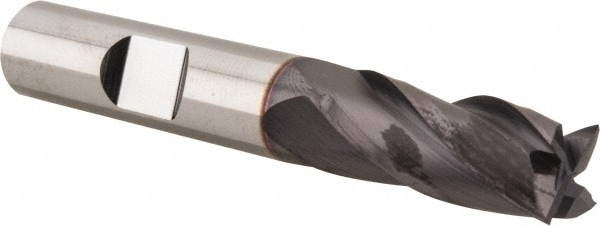 3//8 Shank Diameter TiAlN 2 Flute Regular 2-1//2 Right Hand Cut Single Carbide End Mill