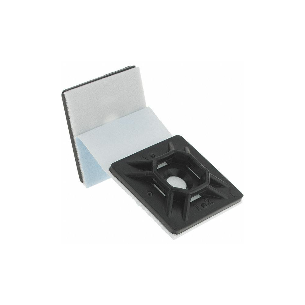 Thomas & Betts Black, Nylon, Four Way Cable Tie Mounting Pad 36744795 MSC Industrial Supply