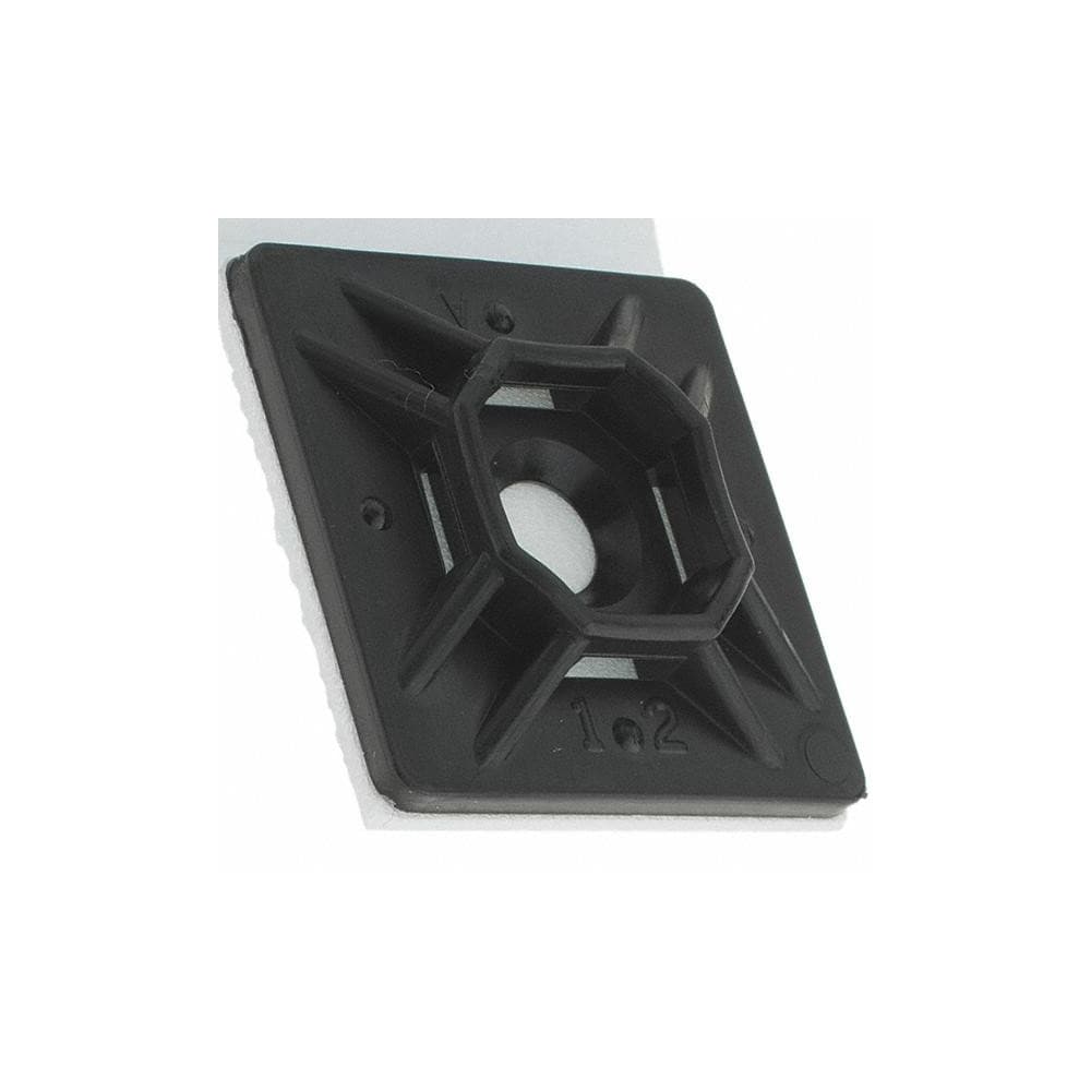 Thomas & Betts Black, Nylon, Four Way Cable Tie Mounting Pad 36744795 MSC Industrial Supply