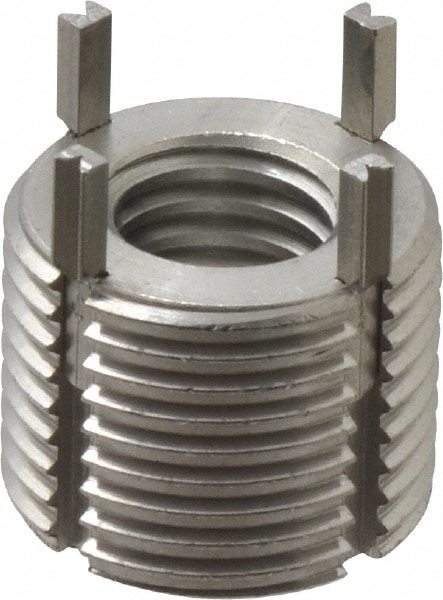 Recoil 73088 Thread Locking Insert: 1/2-13 Internal Thread, 7/8-14 External Thread, UNF, 43/64" OAL, Heavy-Duty Keylocking 