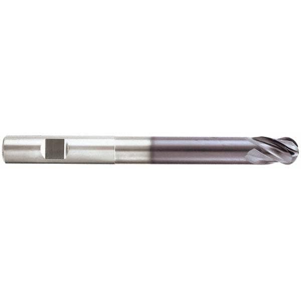 Niagara Cutter 17002087 Ball End Mill: 0.5" Dia, 0.625" LOC, 4 Flute, Solid Carbide Image