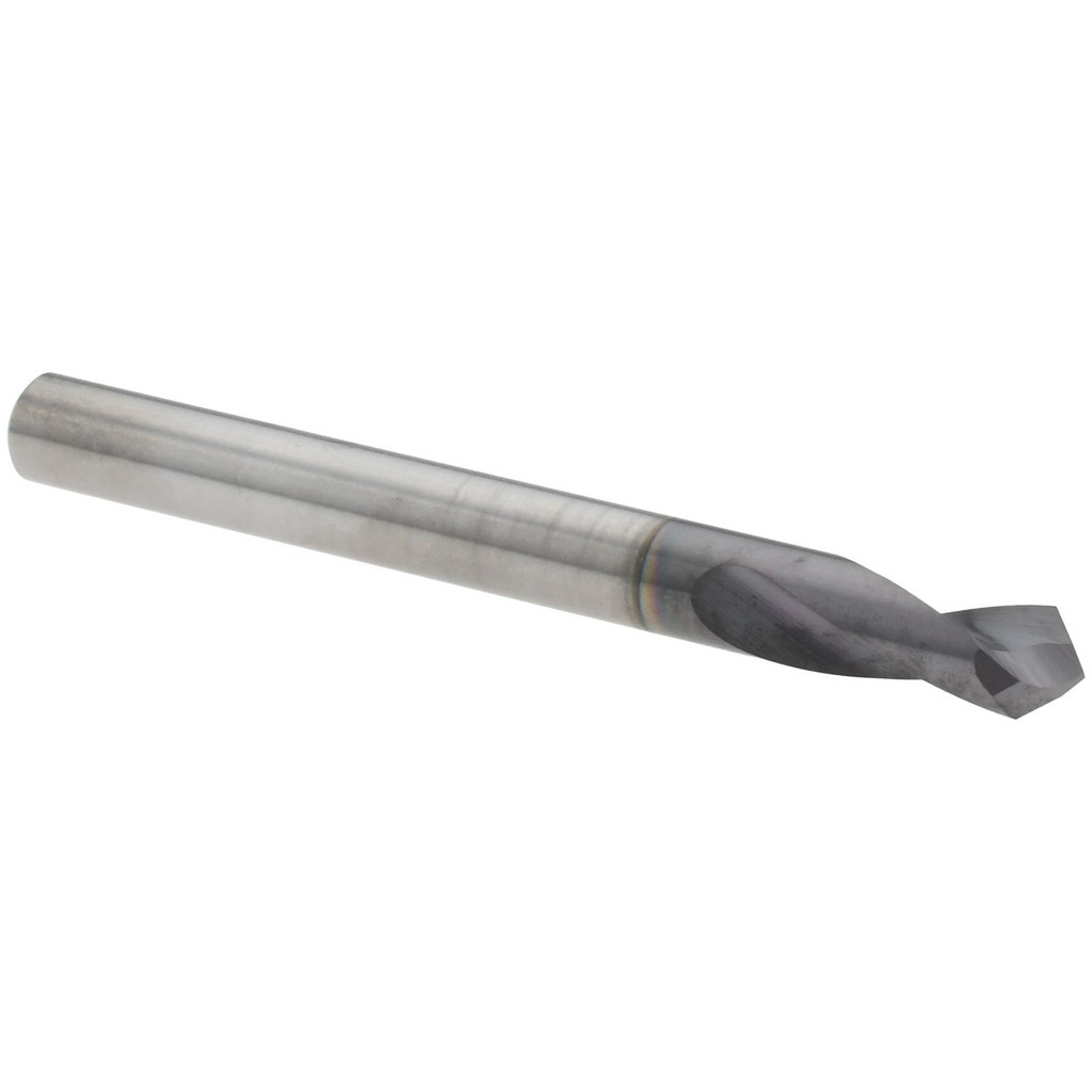 Harvey Tool Spotting Drill: 3/16" Dia, 90 deg, 2" OAL, Solid Carbide - 5/8" Flute Length, 3/16" Shank Dia, AlTiN Finish, Right Hand Cut