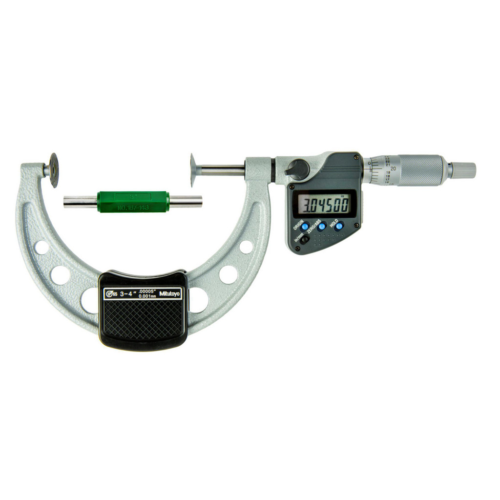 Mitutoyo - Disc Micrometers: Minimum Measurement (Decimal Inch): 3 ...