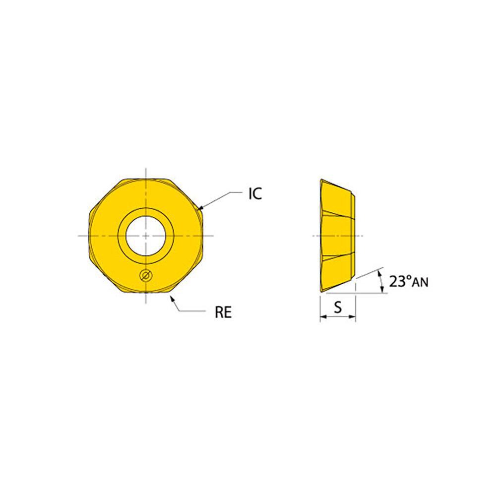 Ingersoll Cutting Tools - Milling Insert: OELB060416N IN2030, Solid ...