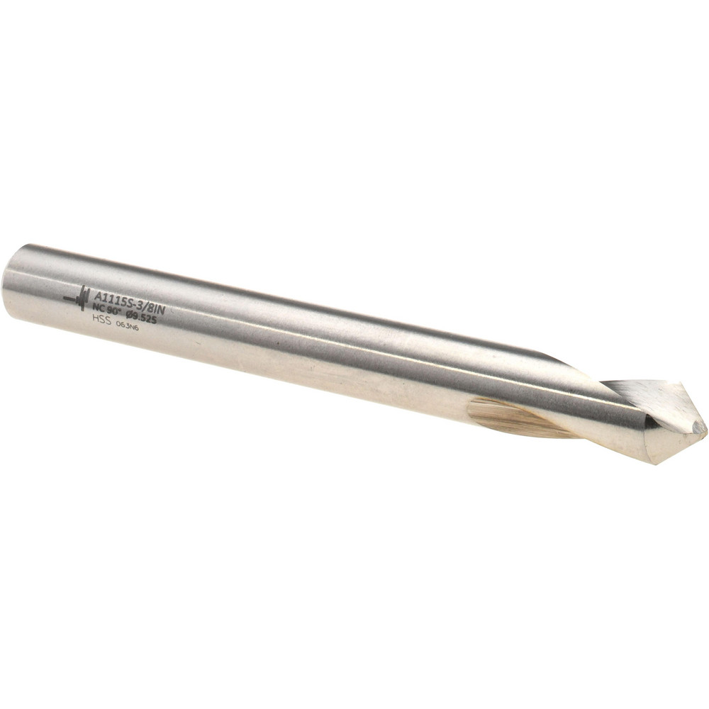 Spotting Drill: 3/8" Dia, 90 ° Point, 3-1/2" OAL, High Speed Steel