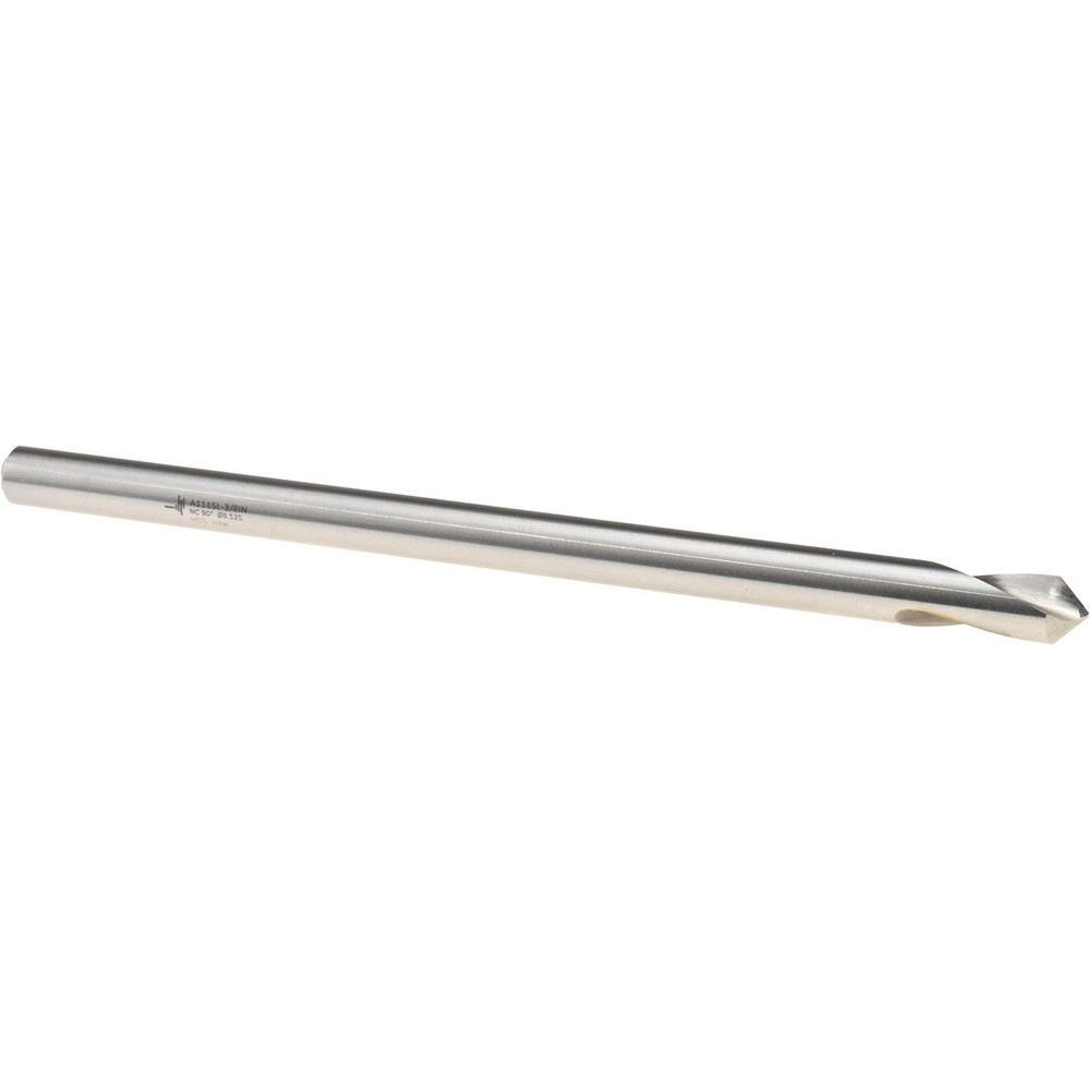 Spotting Drill: 3/8" Dia, 90 ° Point, 6-11/16" OAL, High Speed Steel