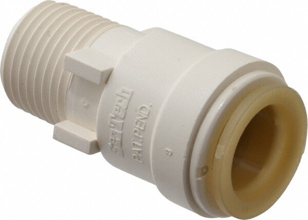 Push-To-Connect Tube Fitting: Connector, 1/2" Thread, 1/2" OD