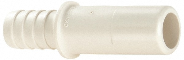 Push-To-Connect Tube Fitting: Plug-In Barbed Union, 1/2 X 1/2 Barb" OD
