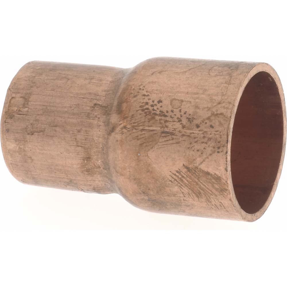 Wrot Copper Pipe Reducer: 1/2" x 3/8" Fitting, C x C, Solder Joint - C x C, Solder Joint