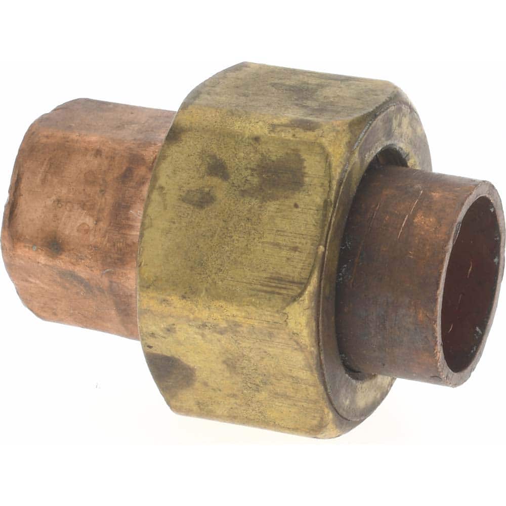 Mueller Industries W 08002 Wrot Copper Pipe Union: 3/8" Fitting, C x C, Solder Joint 
