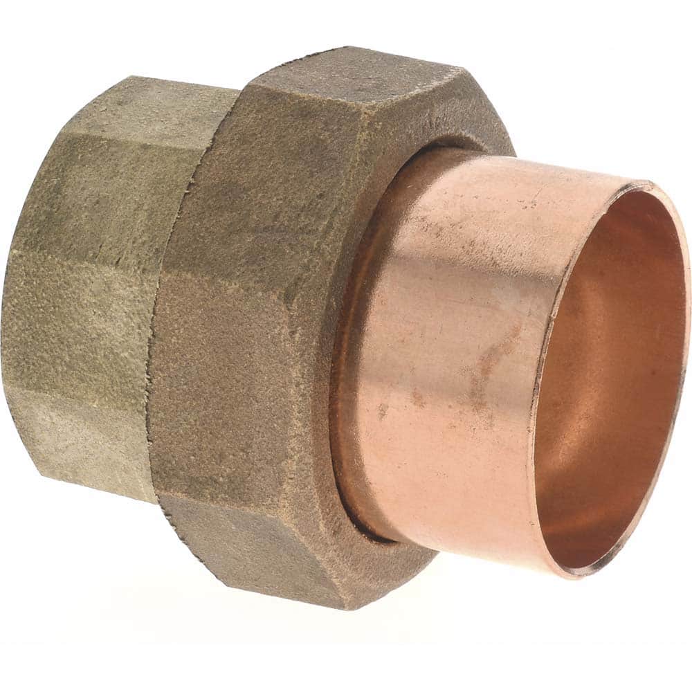 Mueller Industries A 11207NL Wrot Copper Pipe Union: 2" Fitting, C x C, Solder Joint, Lead Free 