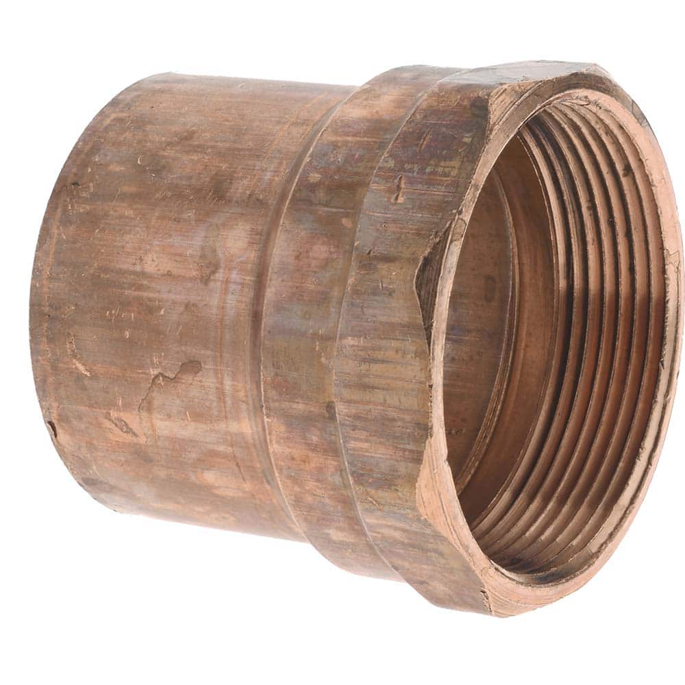 Mueller Industries W 01287 Wrot Copper Pipe Adapter: 2" Fitting, C x F, Solder Joint 