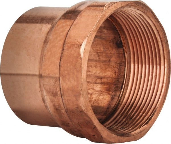 Mueller Industries W 01297 Wrot Copper Pipe Adapter: 3" Fitting, C x F, Solder Joint 