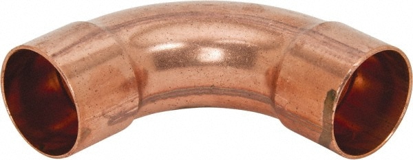 Mueller Industries W 02063 Wrot Copper Pipe 90 ° Long Radius Elbow: 1-1/2" Fitting, C x C, Solder Joint 