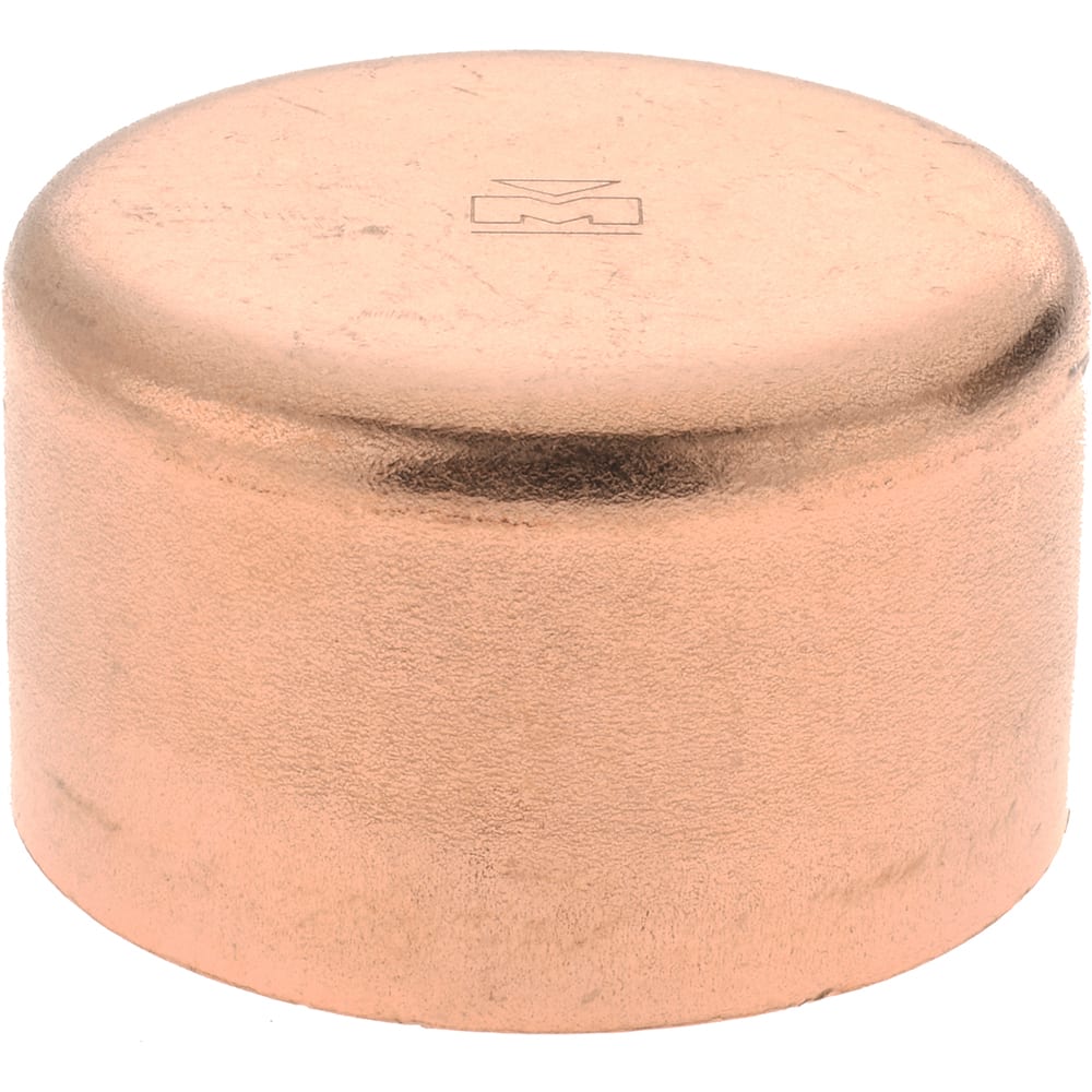 Mueller Industries W 07015 Wrot Copper Pipe End Cap: 2-1/2" Fitting, C, Solder Joint 