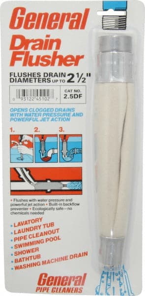 Water-Pressure Flush Bags; For Minimum Pipe Size: 1-1/2 (Inch); For Maximum Pipe Size: 2-1/2 (Inch); Material: Canvas