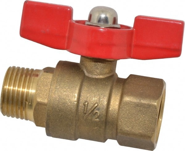 Midwest Control MMTH-50 1/2" Pipe, Brass Miniature Ball Valve 