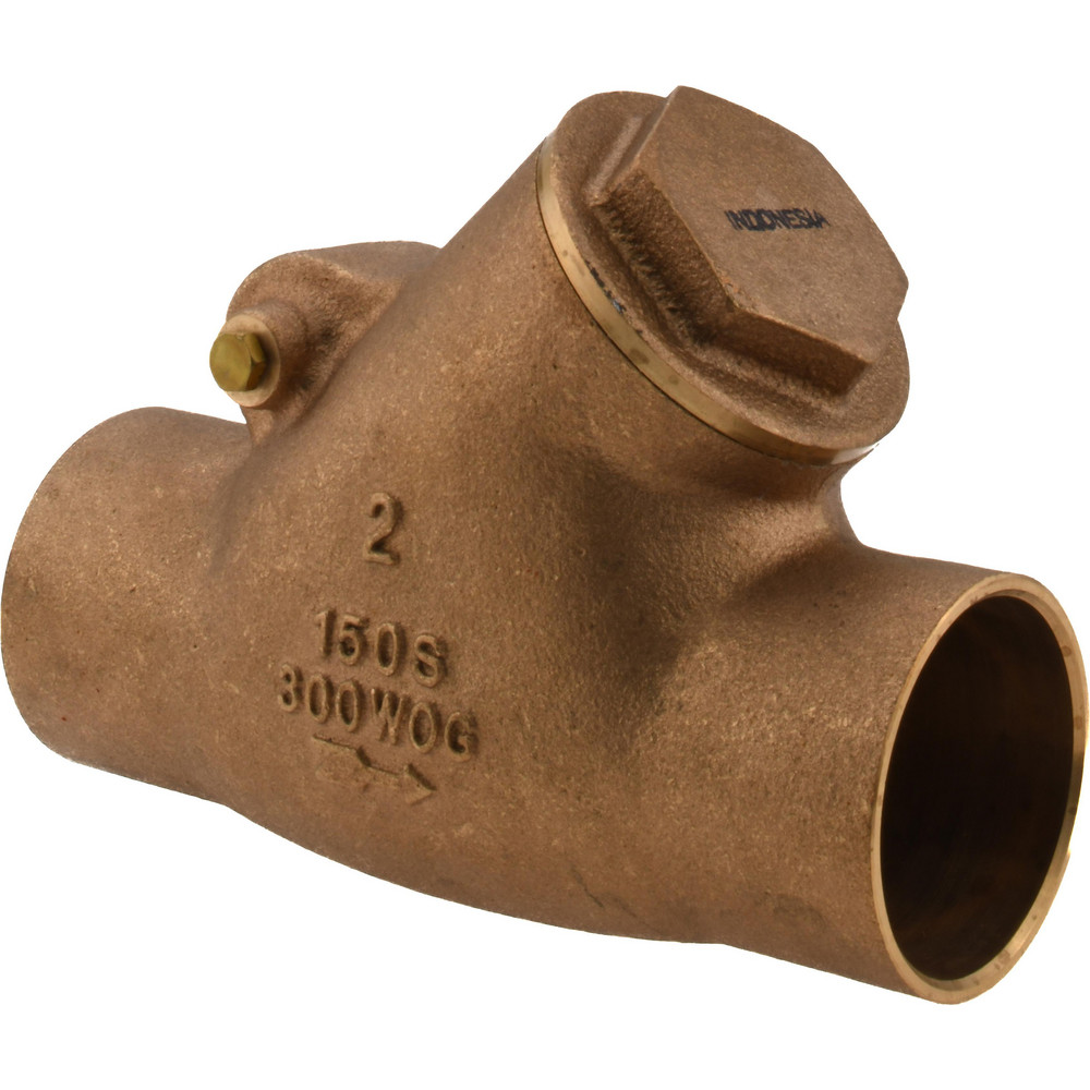 Check Valve: 2" Pipe - Y-Pattern, Soldered x Soldered, 300 WOG