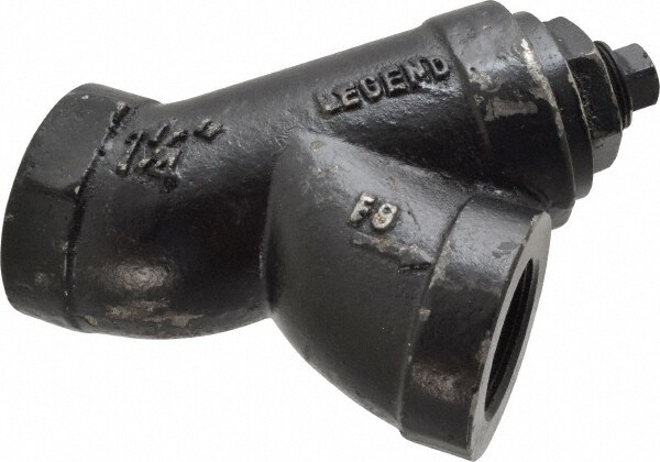 1-1/4" Pipe, FNPT Ends, Cast Iron Y-Strainer