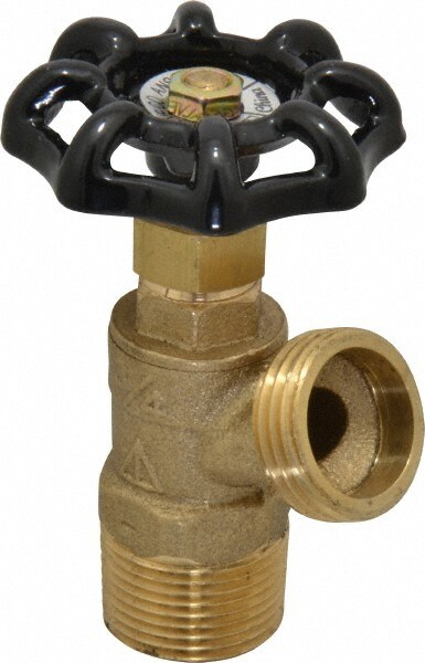 3/4 Inch Pipe, Brass, MNPT x GHT End Connection, Boiler Drain Valve