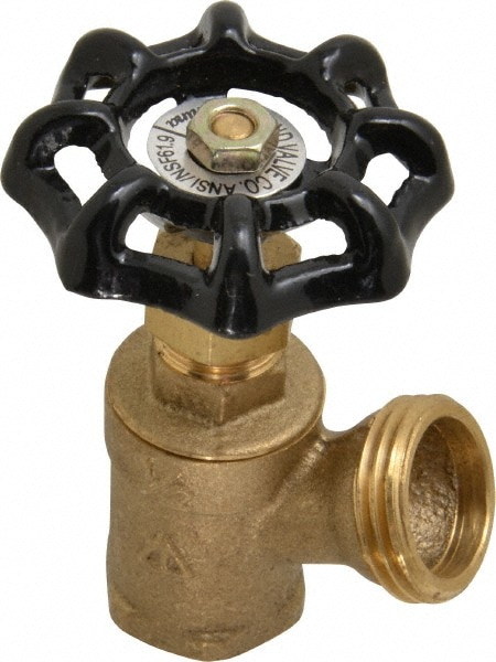 1/2 Inch Pipe, Brass, FNPT x GHT End Connection, Boiler Drain Valve