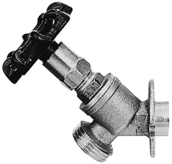 1/2" Pipe, Brass Sillcock with Lockshield