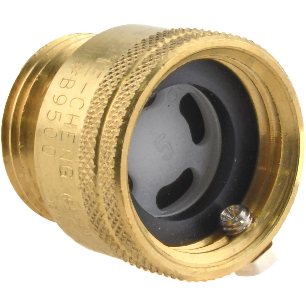 3/4" Pipe, 125 Max psi, Brass, Hose Type Vacuum Breaker Valve - Buna-N Seal, GHT End Connections