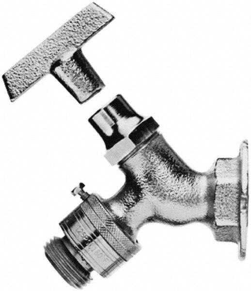 3/4" Pipe, Chrome Plated Brass Sillcock with Vacuum Breaker