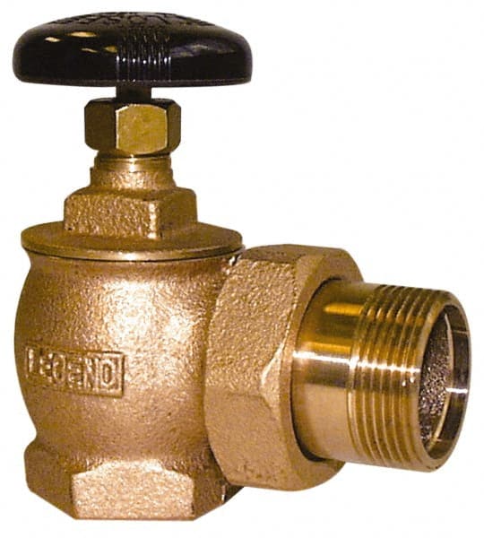 Legend Valve 110-108 2" Pipe, 60 psi WOG Rating, FNPT x Male Union End Connections, Handwheel Steam Angle Radiator Valve 