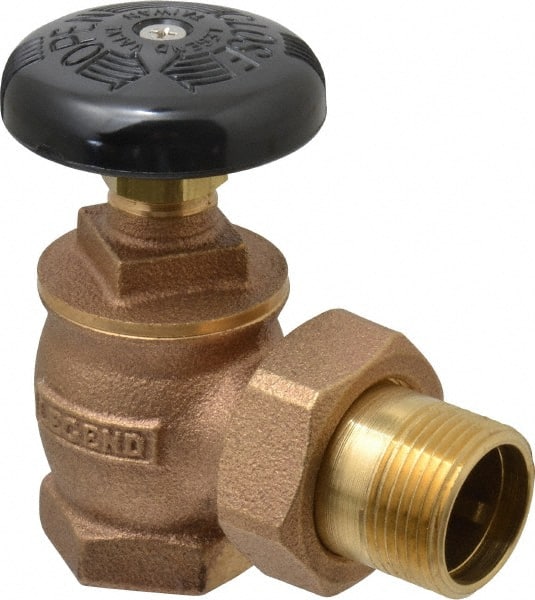 Legend Valve 110-105 1" Pipe, 60 psi WOG Rating, FNPT x Male Union End Connections, Handwheel Steam Angle Radiator Valve 