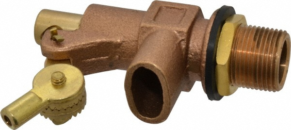 3/4" Pipe, Bronze, Mechanical Float Valve - 125 psi, MPT x Plain End Connections