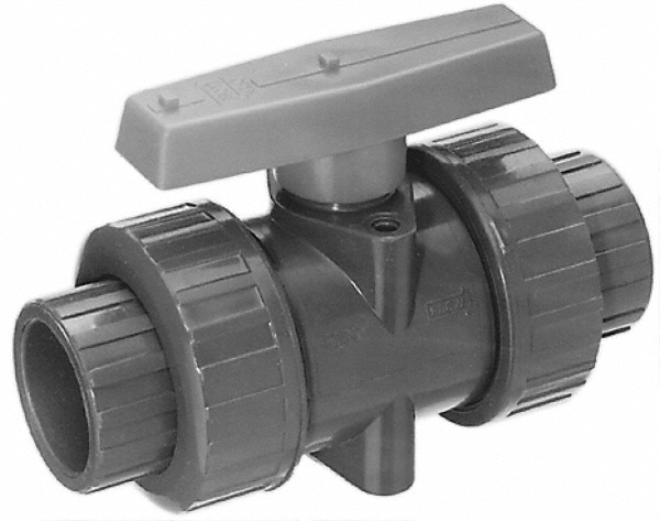 True Union Manual Ball Valve: 4" Pipe, Full Port - Solvent x Solvent