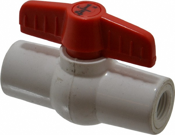 Miniature Manual Ball Valve: 1/4" Pipe, Full Port - FNPT x FNPT