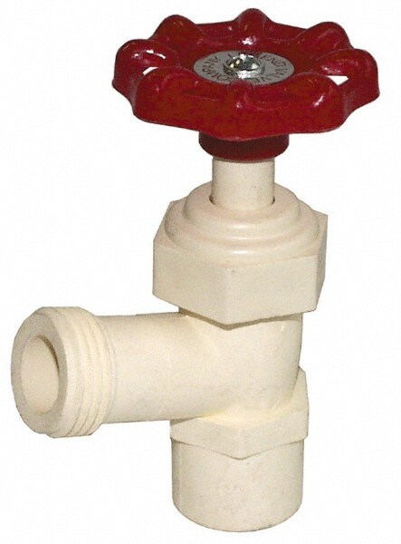 1/2" Pipe, CPVC, Tube O.D. x Tube O.D. End Connection, Boiler Drain Valve
