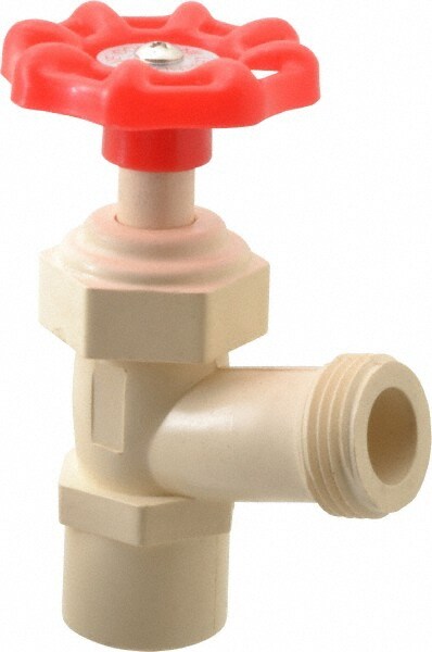 3/4" Pipe, CPVC, Tube O.D. x Tube O.D. End Connection, Boiler Drain Valve