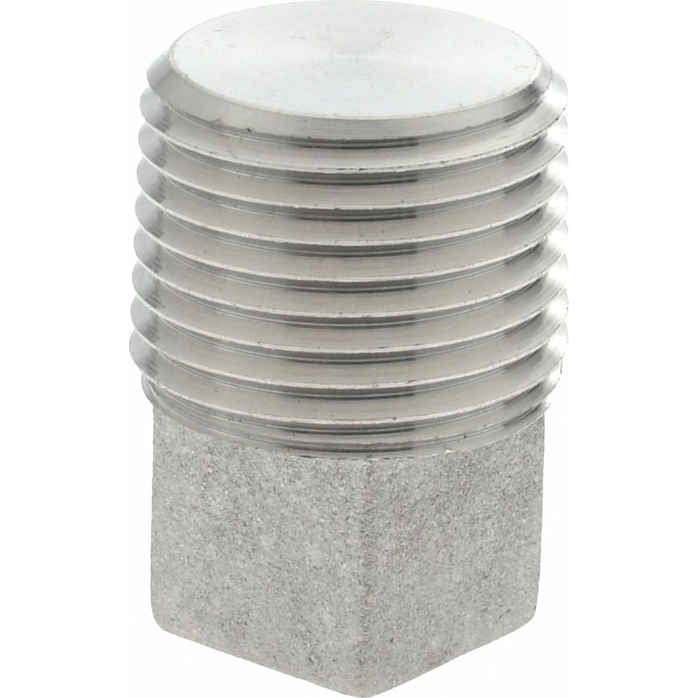 Merit Brass Pipe Square Head Plug 38 Fitting 304 Stainless Steel Msc Industrial Supply Co 9841