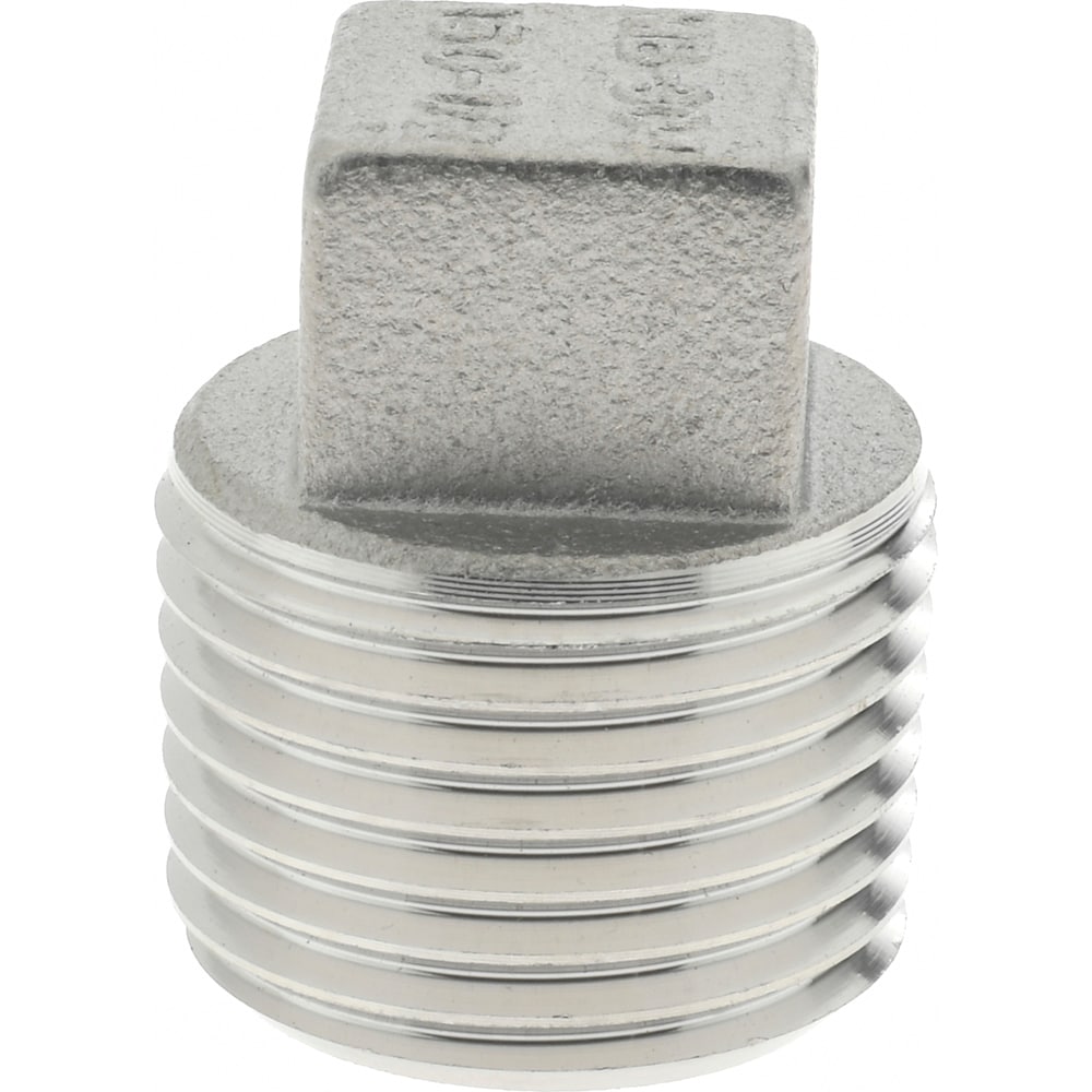 Merit Brass 1 2 304 Stainless Steel Pipe Square Head Plug Msc Industrial Supply