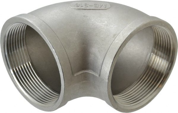 Merit Brass K601-48 Pipe 90 ° Elbow: 3" Fitting, 316 Stainless Steel 