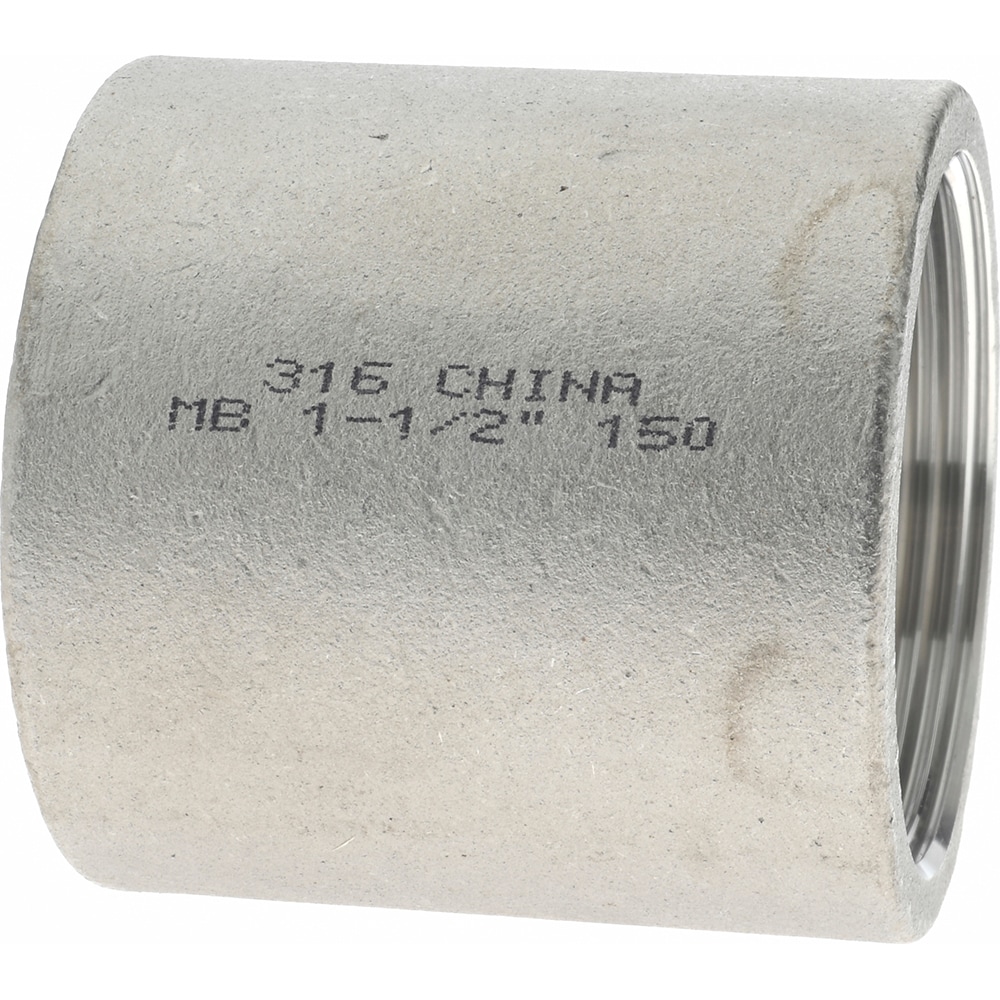 Merit Brass K611-24 Pipe Coupling: 1-1/2" Fitting, 316 Stainless Steel Image