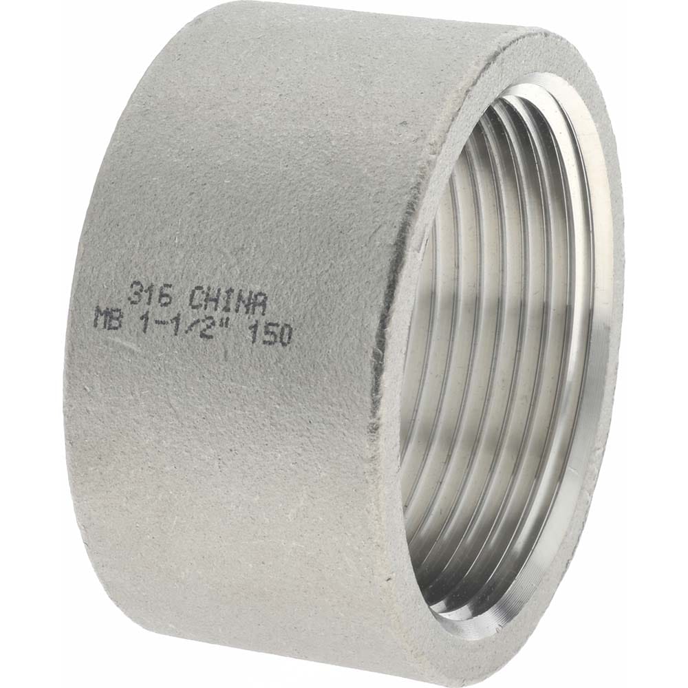 Merit Brass K611H-24 Pipe Half Coupling: 1-1/2" Fitting, 316 Stainless Steel Image