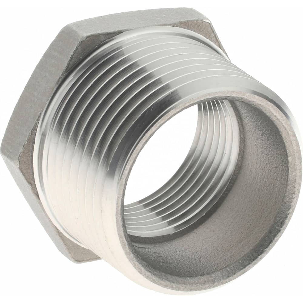 New 316 Stainless 1-1/2" Male x 3/4" Female NPT Pipe Thread Hex Reducer Bushing 