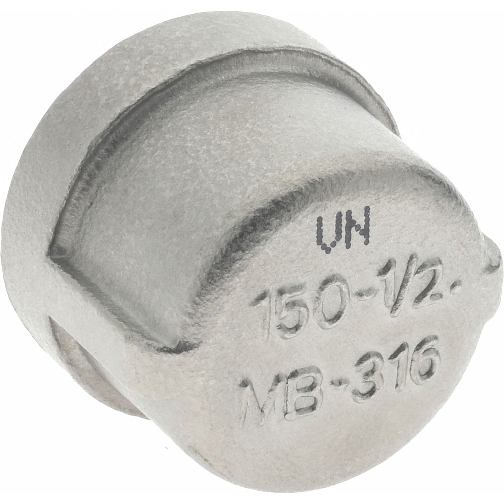 Merit Brass Pipe End Cap 1/2" Fitting, 316 Stainless Steel MSC Direct