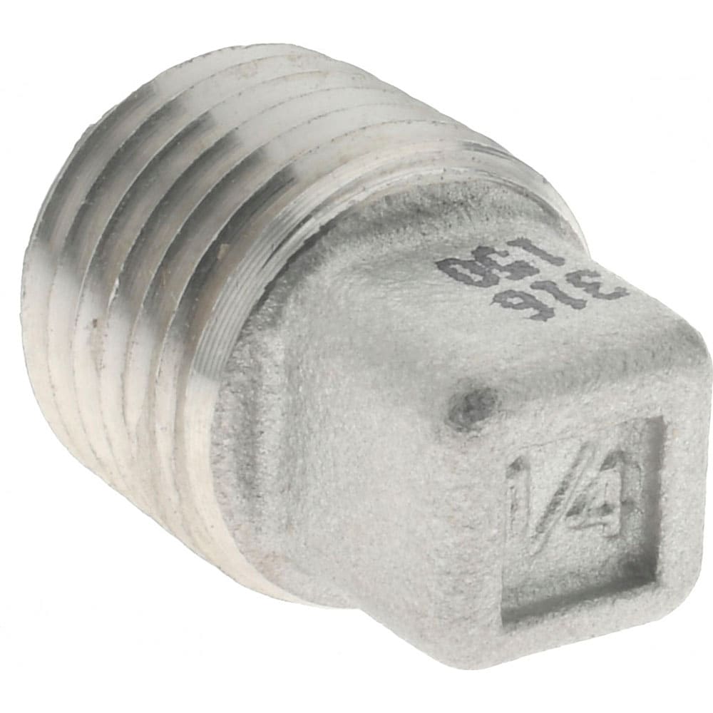 Value Collection Pipe Square Head Plug 14 Fitting 316 Stainless