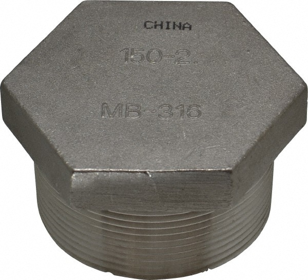 Merit Brass K617H-32 Pipe Hex Plug: 2" Fitting, 316 Stainless Steel Image