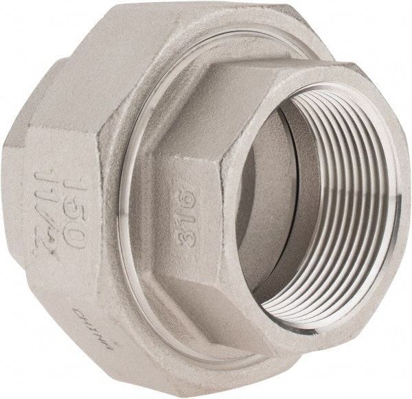 Merit Brass K687-24 Pipe Union: 1-1/2" Fitting, 316 Stainless Steel Image