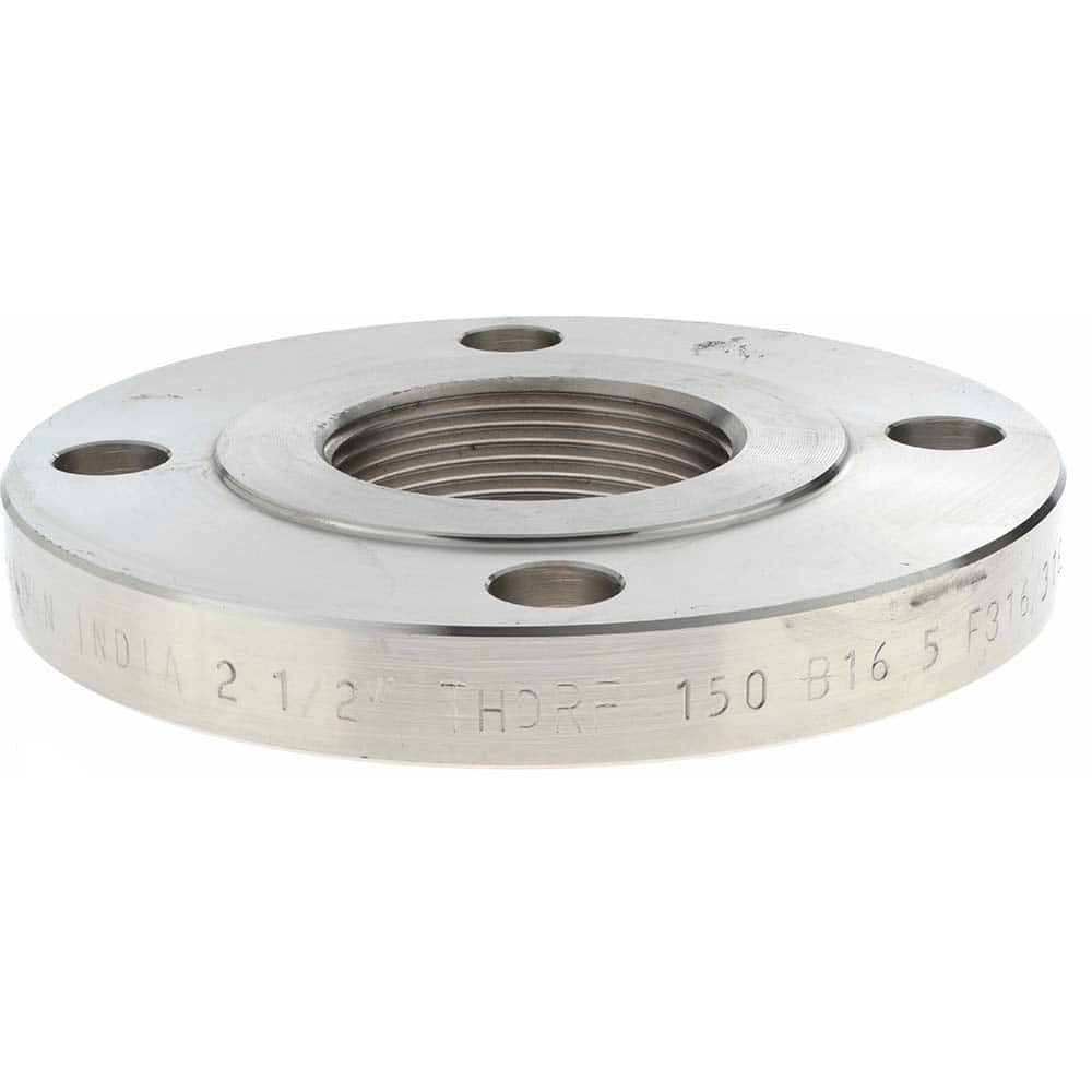 Merit Brass A635-40 2-1/2" Pipe, 7" OD, Stainless Steel, Threaded Pipe Flange 